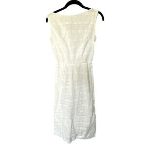 1950s Vintage Jeanne D'Arc White/Cream Lace Pencil Dress VTG